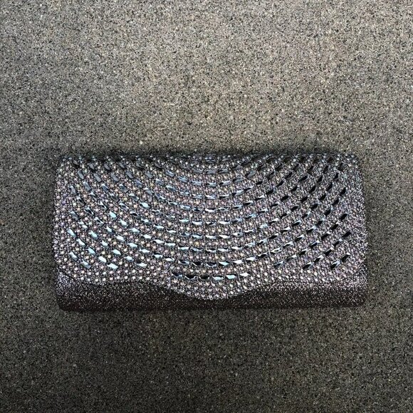 D'MARGEAUX Rhinestone Shimmer Clutch Purse Wallet Crossbody Shoulder Chain​ - Picture 1 of 8